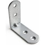 Badem10 L Demir Gönye 25 Adet Yuvarlak Başlı 20X45X45 mm Metal Köşe Birleştirme Montaj Sabitleme Aparatı - Metalik Gri