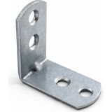 Badem10 L Demir Gönye Yuvarlak Başlı 20X35X35 mm 25 Adet Metal Köşe Birleştirme Montaj Sabitleme Aparatı - Metalik Gri
