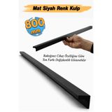 Badem10 Lada Mat Siyah Renk Metal 800 mm 80 cm Uzun Mobilya Çekmece Dolap Kulpları Mutfak Dolabı Kapak Kulbu