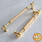 Badem10 Ladin Altın Gold Metal Kulp 160 Mm-16 cm Mobilya Mutfak Çekmece Dolabı Dolap Kapak Kulpları Kulbu