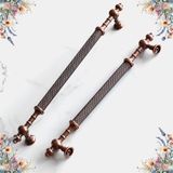 Badem10 Ladin Antik Bakır Metal Kulp Kulpu 128 mm Mobilya Çekmece Mutfak Dolabı Dolap Kapak Kulpları Kulbu