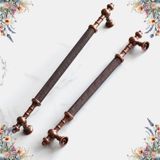 Badem10 Ladin Antik Bakır Metal Kulp Kulpu 224 mm Mobilya Çekmece Mutfak Dolabı Dolap Kapak Kulpları Kulbu