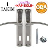 Badem10 Lavanta Oda Kapı Kolu Nikel İnox Aynalı Sağa Sola Uygun Ön Arka Oda Kapısı 1 Takım