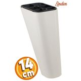 Badem10 Linden Lüks 14 cm Krem Oval Baza Mobilya Kanepe Sehpa TV Ünitesi Koltuk Ayağı