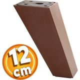 Badem10 Linden Lüks Mobilya Kanepe Sehpa Tv Ünitesi Koltuk Ayağı 12 Cm Kahverengi Baza Ayakları