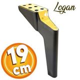 Badem10 Logan Lüks 19 cm Siyah Gold Baza Mobilya Kanepe Sehpa TV Ünitesi Koltuk Ayağı