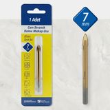 Badem10 M530173 Cam Seramik Fayans Tuğla Alüminyum Için Delme Matkap Ucu 7 mm - Bronz