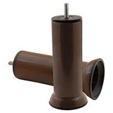 Badem10 M8 Civatalı İnce Diş Kahverengi Metal Ayak 15 cm 4 Adet Mobilya Baza Metal Kanepe Koltuk Destek Ayağı