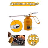 Badem10 Madeni Yağdanlık 300 ml Spiralli Metal Gövdeli Uçlu Yağ Pompası Araba Makine Atölye Yağdanlığı
