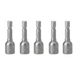 Badem10 Manyetik Somun Civata Sıkma Adaptörü Çap 8 mm M8 Trapez Çatı Vidası Sıkma 8X65 mm Mıknatıslı 5 Adet