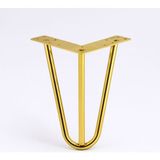 Badem10 Martı 12 cm Gold Altın Metal Mobilya Ayağı Üçgen Modern Tasarım Koltuk Sehpa Masa Tv Ünitesi Uyumlu