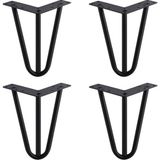 Badem10 Martı 12 cm Siyah Metal 4'lü Set Mobilya Ayağı Üçgen Modern Tasarım Koltuk Sehpa Masa Tv Ünitesi - 4 ADET