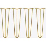 Badem10 Martı 71 cm Gold Altın 4'lü Set Metal Masa ve Sehpa Ayağı Dayanıklı Mobilya Yükseltici Destek Modeli