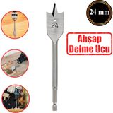 Badem10 Matkap Ucu Ahşap Delme Ucu Tahta Sunta Plastik Alçıpan Delme Ucu Bits Yaprak Uç 24 mm