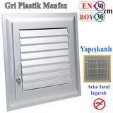 Badem10 Menfez Banyo Wc Tuvalet Havalandırma Plastik Panjur Gri 30x30 CM