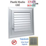 Badem10 Menfez Banyo Wc Tuvalet Havalandırma Plastik Panjur Gri 35x55 CM