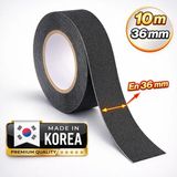 Badem10 Merdiven Yer Kaydırmaz Bant 36 mm x 10 Metre 1. Sınıf Güçlü Yapışkanlı Kaymaz Bandı - Siyah - 1 Adet