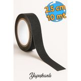 Badem10 Merdiven Zemin Kaydırmaz Bant (2.5 CM X 10 METRE) Yapışkanlı Yer Zemin Kaymaz Bandı Siyah