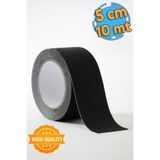 Badem10 Merdiven Zemin Kaydırmaz Bant (5 CM X 10 METRE) Yapışkanlı Yer Zemin Kaymaz Bandı Siyah