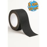 Badem10 Merdiven Zemin Kaydırmaz Bant (5 CM X 50 METRE) Yapışkanlı Yer Zemin Kaymaz Bandı Siyah