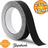 Badem10 Merdiven Zemin Kaydırmaz Bant Yapışkanlı Kaymaz Bant Bandı Siyah 2.5 cm x 50 Metre