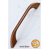 Badem10 Meriç 128 mm - 12.8 cm Eskitme Antik Bakır Metal Mobilya Mutfak Dolabı Dolap Kulpu Kulbu Kulpları