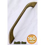Badem10 Meriç 160 Mm - 16 Cm Eskitme Antik Sarı Metal Mobilya Mutfak Çekmece Dolabı Dolap Kulpu Kulbu