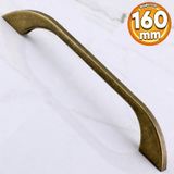 Badem10 Meriç 160 mm - 16 cm Eskitme Antik Sarı Metal Mobilya Mutfak Dolabı Dolap Kulpu Kulbu Kulpları