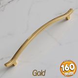 Badem10 Merve 160 mm Gold Altın Metal Kulp Çekmece Mobilya Mutfak Dolap Kapak Kulpları Dolabı Kulbu Kulpu