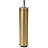 Badem10 Metal Ayak Mat Gold 12 cm 1 Adet Mobilya Baza Sehpa Dolap Masa Ayağı M8 Civatalı Modern Tasarım - Mat Altın