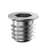 Badem10 Metal Düz Dişli Dübel Ahşap Dübeli M10 13x15 Diş Çinko Mobilya Bağlantı Ünite Birleştirme (50 ADET)