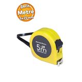 Badem10 Metal Şerit Metre (5 Metre X 25 Mm )beyaz Renk Düğmeli Ölçüm Ölçme Bükülebilir