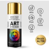 Badem10 Metalik Altın Prof. Sprey Boya Metal Ahşap Taş Plastik ve Cam Yüzeylere Uygun Spray Boya 400 ml - 400ml