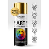 Badem10 Metalik Altın Prof. Sprey Boya Metal Ahşap Taş Plastik ve Cam Yüzeylere Uygun Spray Boya 400 ml