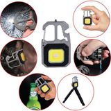 Badem10 Mini LED El Feneri Anahtarlık Taşınabilir Kamp Lambası Alet Tornavida Şişe Açacağı Sos Işık Cam Kır - Yeşil