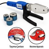 Badem10 Mini Pprc Boru Kaynak Makinesi Seti 500 Watt 20 25 32 mm Pafta Uçlu Makaslı Metal Taşıma Çantası