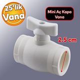 Badem10 Mini Vana Plastik 25'lik Küresel PPRC Pvc Vanası Dişsiz Aç Kapa Boru Kaynak Makine Bağlantılı