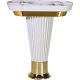 Badem10 Mobilya 15 cm Beyaz-Gold Kanepe Koltuk Puf Sehpa Ünite Ayağı Modern Tasarım - Beyaz - Gold