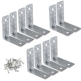 Badem10 Mobilya Dolap Duvar Sabitleme 10 ADET Metal Köşebent 100x100x40 Mm Bağlantı Aparatı L Demiri Gönye