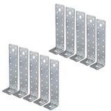 Badem10 Mobilya Dolap Duvar Sabitleme 10 Adet Metal Köşebent 40X40X160 mm Bağlantı Aparatı L Demiri Gönye