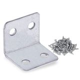 Badem10 Mobilya Dolap Köşe Bağlantı Sabitleme L Demir Gönye 25X25X30 mm (5 Adet)