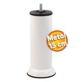 Badem10 Mobilya Kanepe Baza Koltuk Destek Ayağı M8 Civata 15 cm Beyaz Metal Ayak