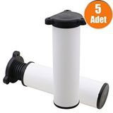 Badem10 Mobilya Kanepe Baza Koltuk Orta Destek Ayağı Ayarlanabilir 15 cm 5 Adet Beyaz Metal Ayak