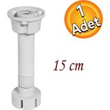 Badem10 Mobilya Kanepe Baza Tezgah Dolap Ünite Tv Mutfak Ayağı Ayarlı Ayarlanabilir 15 cm Gri Ayak (1 ADET)