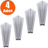 Badem10 Mobilya Kanepe Koltuk Sehpa Tv Ünitesi Ayağı 14 Cm Krom Metal Ayakları (4 Adet)