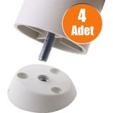 Badem10 Mobilya Masa Sehpa Ayağı Bağlantı Aparatı Açılı Dereceli Ayak Tabanı (4 Adet) - Mobilya Hırdavatı