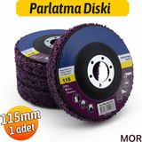 Badem10 Mor 115 mm Parlatma Diski Döküm Metal Ahşap Yüzeyler Için Pas Boya Sökücü Flap Disk - Turuncu