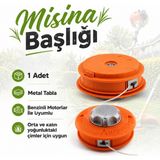 Badem10 Motorlu Tırpan Uyumlu Metal Misina Başlığı Plastik Otomatik Tırpan Kafası Ot Motoru Ot Çim Biçme