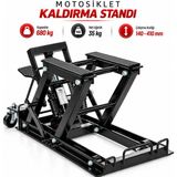 Badem10 Motosiklet Lifti 680 kg Motor Kaldırma Standı Kriko 140-410 mm Ayarlanabilir Bakım Servis Sehpası
