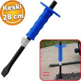 Badem10 Murç Düz Uç Kırıcı Keski Beton Kaya Taş Maden Delici Hilti Ucu 28 cm
